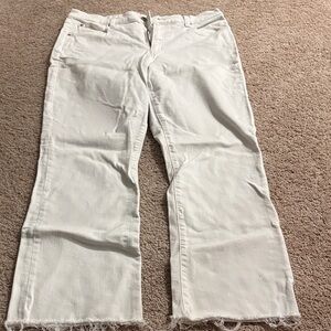 GAP Women's Cream kick fit ankle Flare Jeans